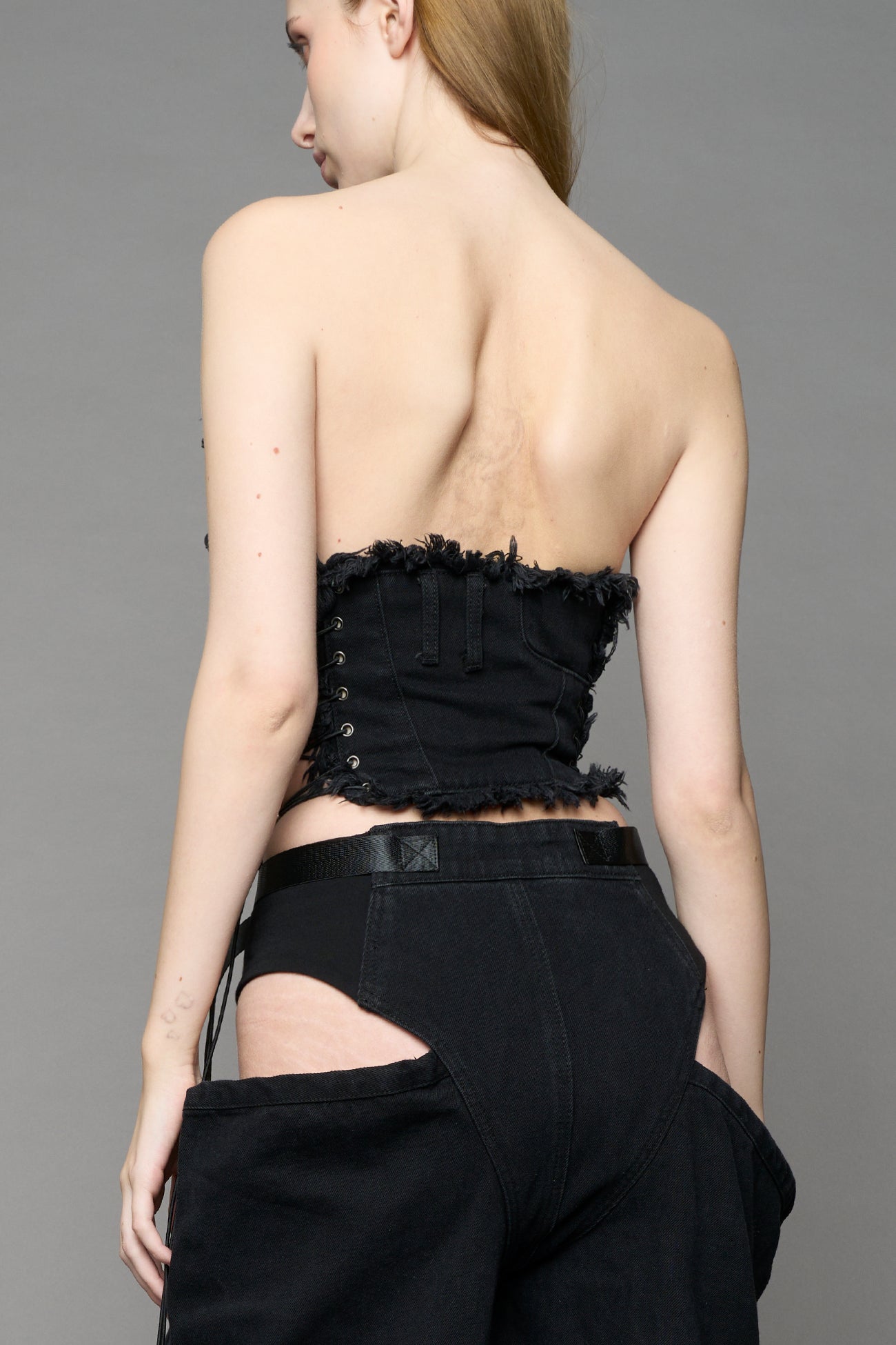Denim Cone Corset — view 4