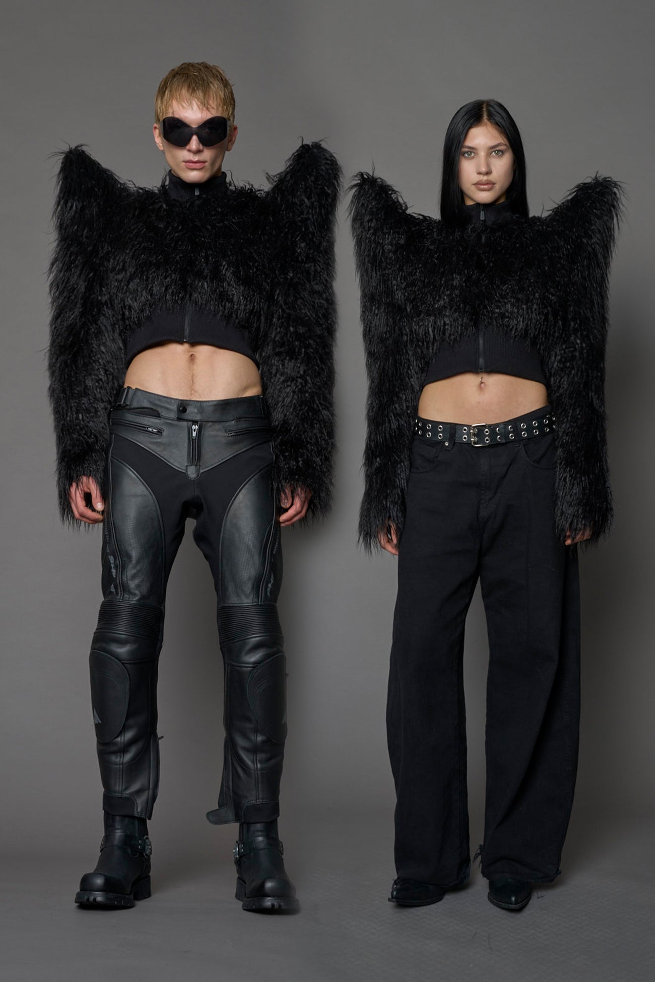 Doomsday Crop Faux Fur Jacket — view 1