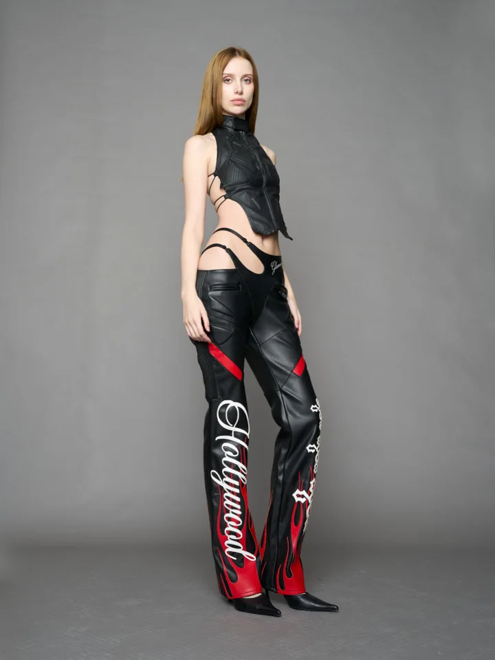 Hollywood Asymmetric Moto Trousers