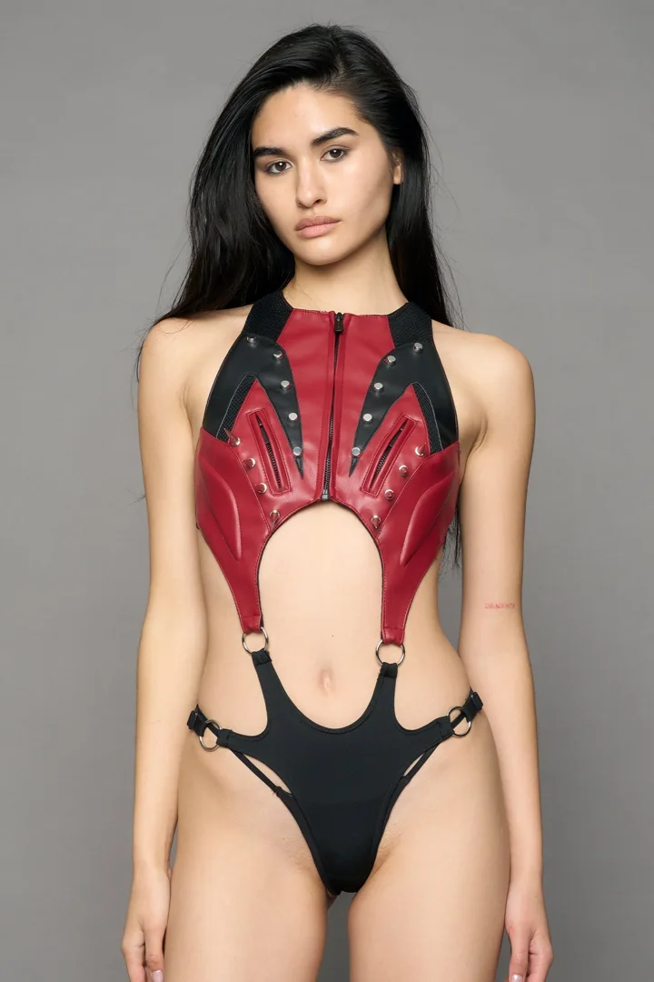 Studded Octane Moto Body Flat Panty