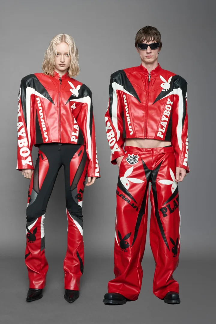 Playboy Moto Jacket Red Black