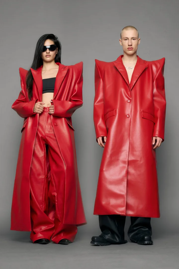 Doomsday Elongated Leather Coat